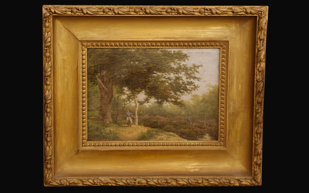 Huile sur Fibrociment XIXème 