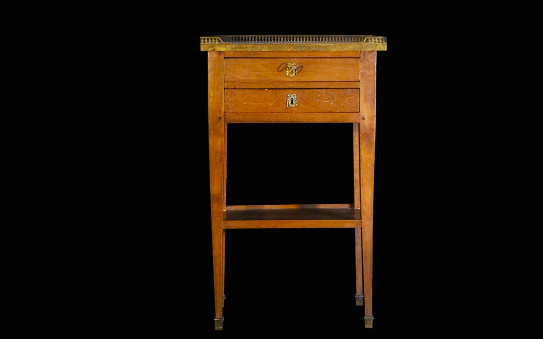 Louis XVI Pedestal Table, Marble, 18th Century 
