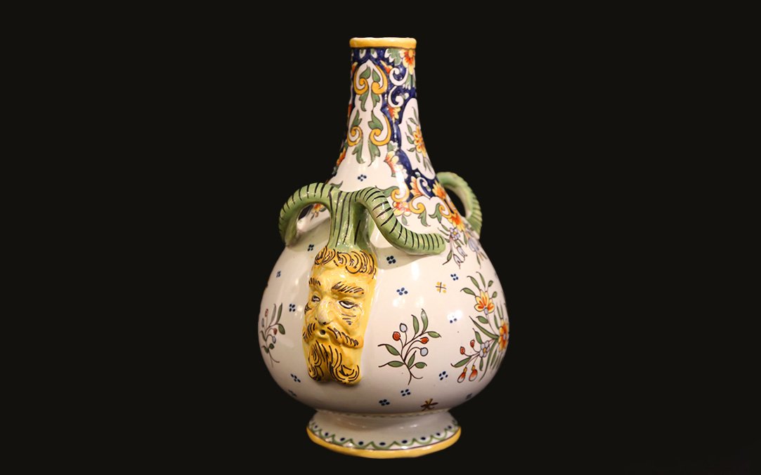 Desvres Bottle, Henri Delcourt 1917-1935-photo-2