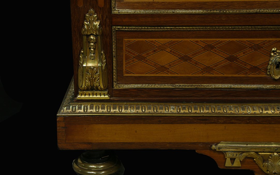 Marquetry Secretary, 19th Century-photo-3
