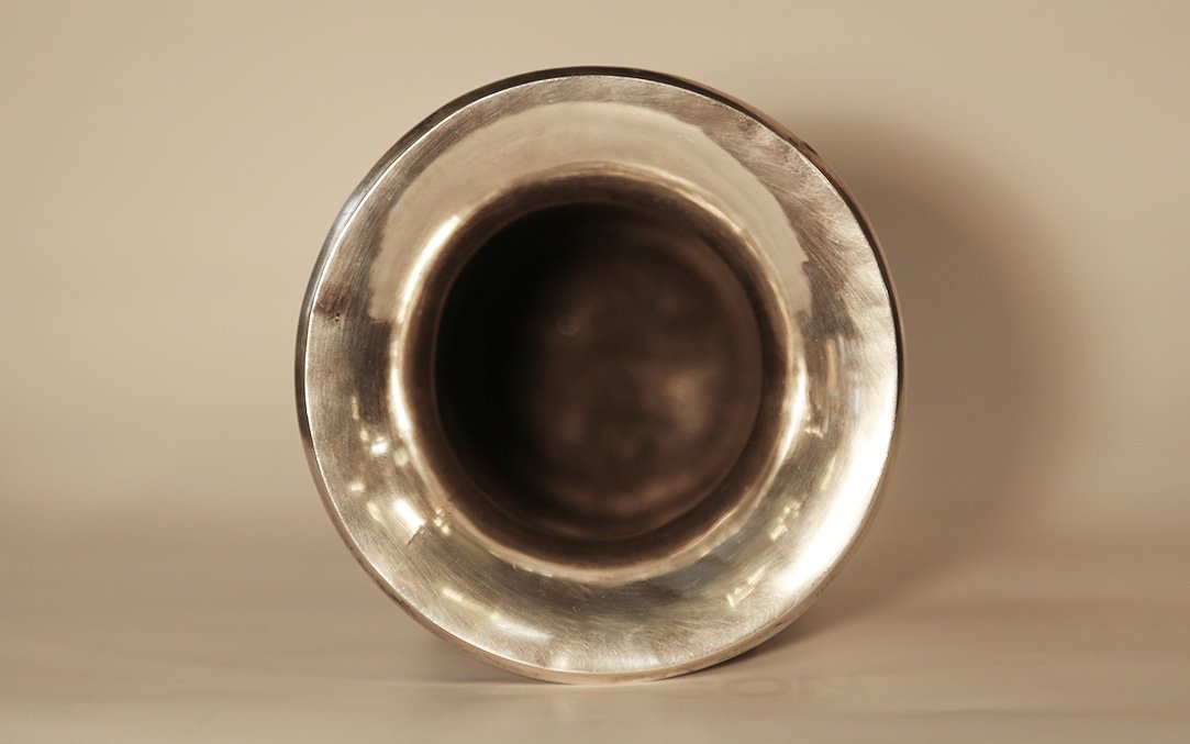 Solid Silver Vase, Vietnam, 385.5g-photo-2