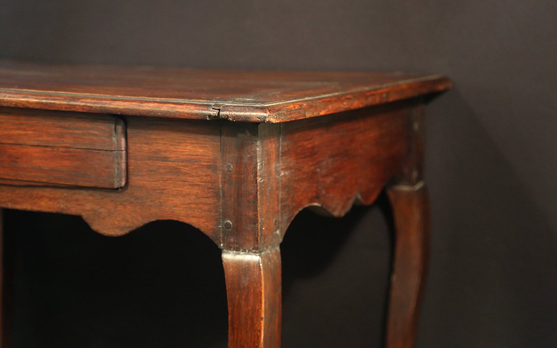 Petite table à écrire en chêne, XVIIIeme siècle-photo-1