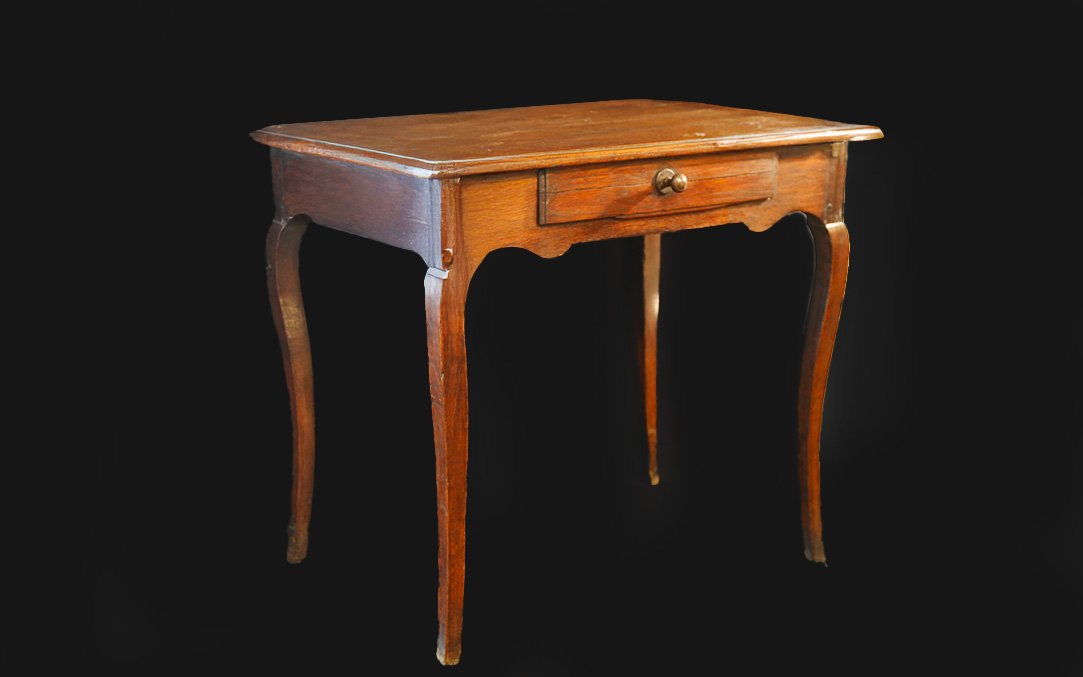 Petite table à écrire en chêne, XVIIIeme siècle-photo-5