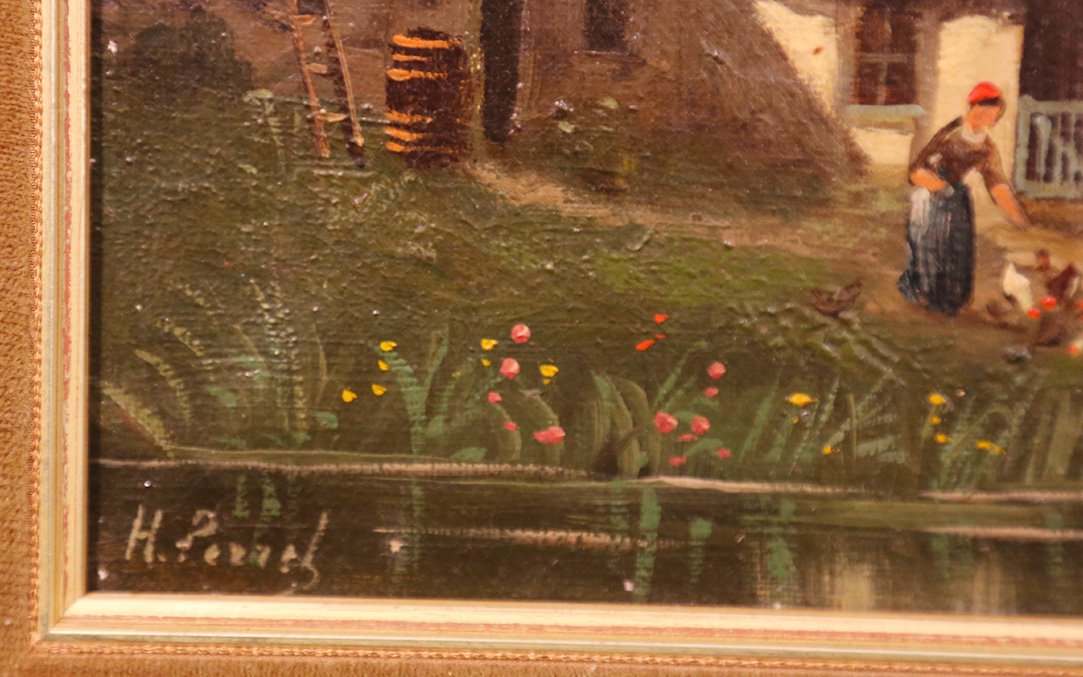  Oil On Canvas, 19th Century, Perret Henri-photo-3