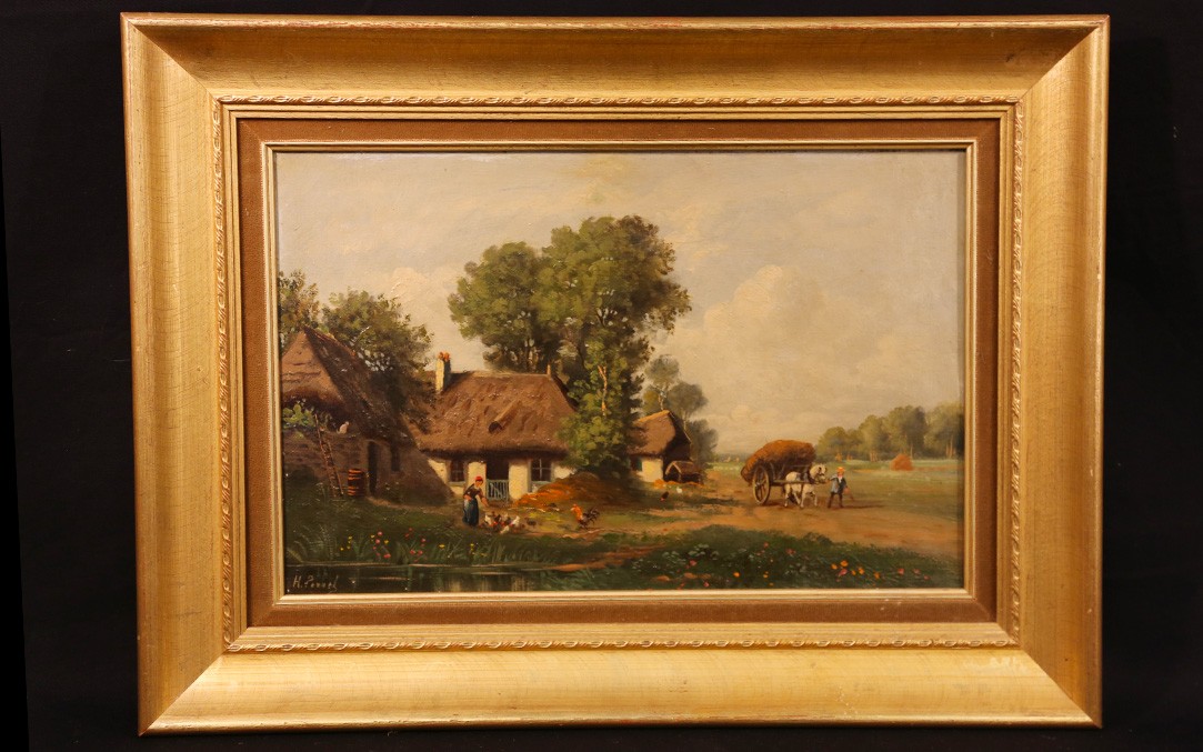  Oil On Canvas, 19th Century, Perret Henri