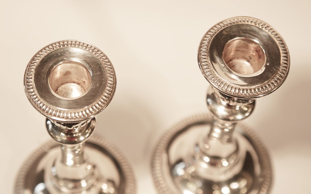 Bougeoirs en argent massif -photo-3