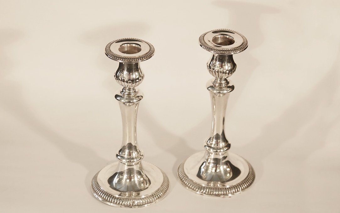 Bougeoirs en argent massif -photo-4