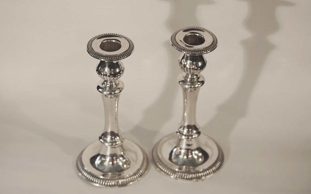Bougeoirs en argent massif -photo-2