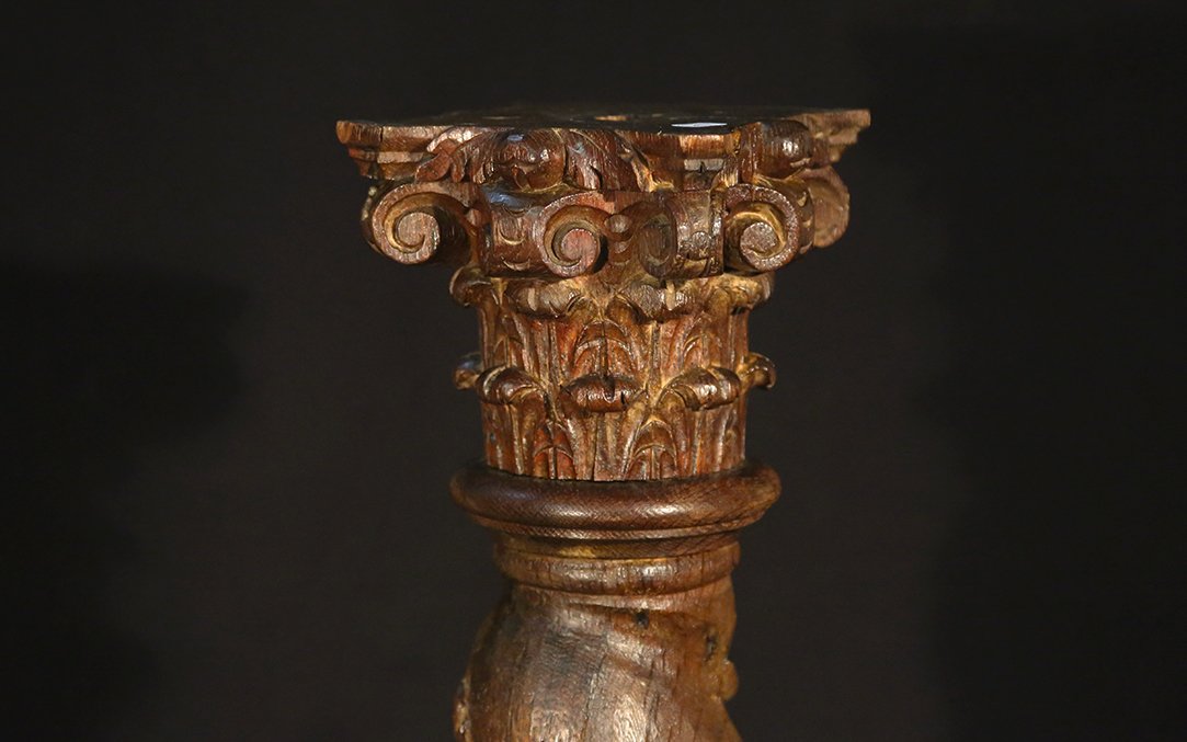 Carved Torso Column, 18th Century-photo-3