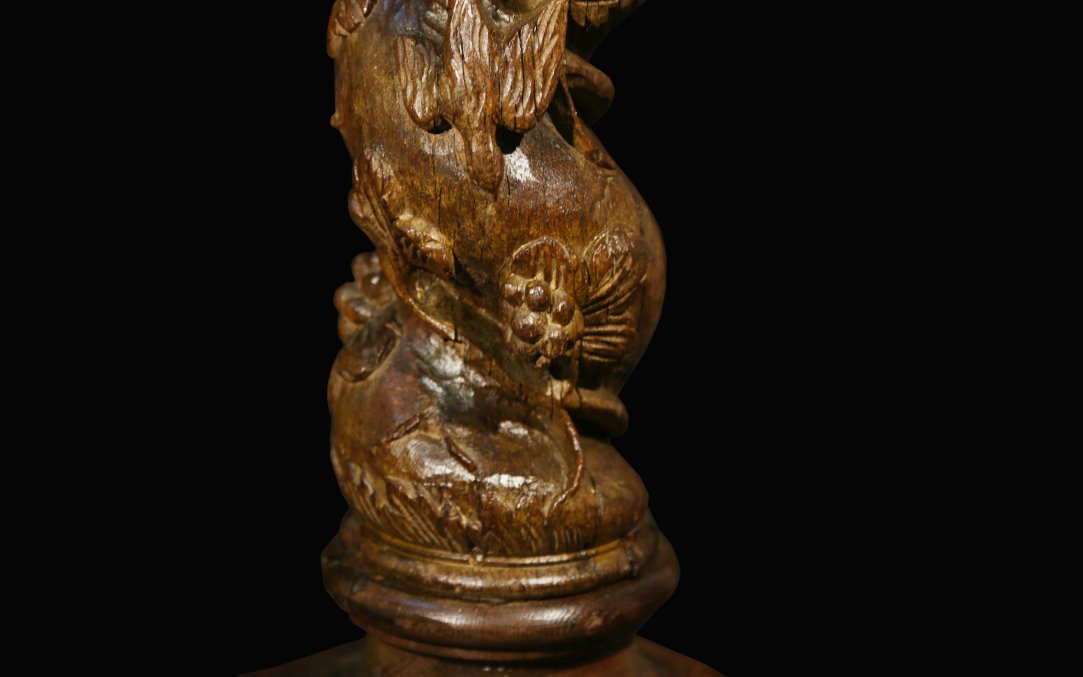 Carved Torso Column, 18th Century-photo-3