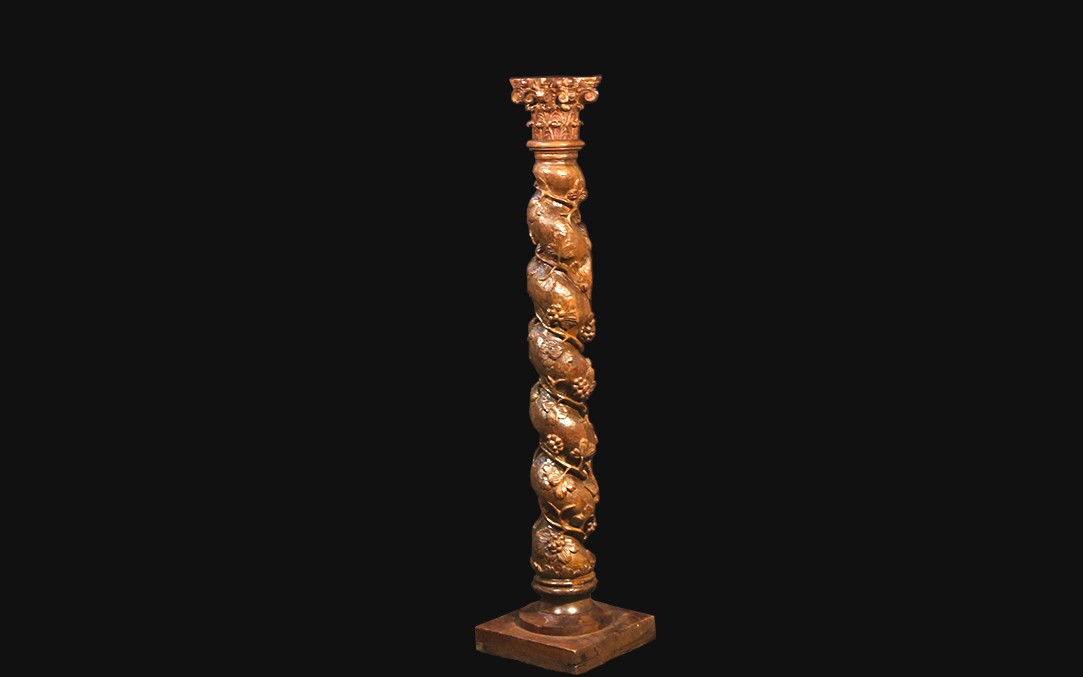 Carved Torso Column, 18th Century