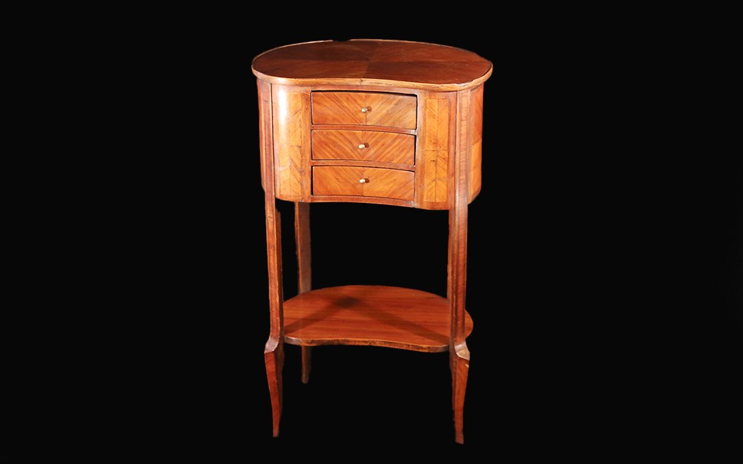 Louis XVI Inlaid Pedestal Table, 18th Century-photo-2