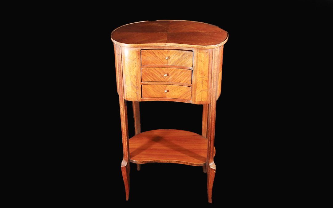 Louis XVI Inlaid Pedestal Table, 18th Century-photo-3