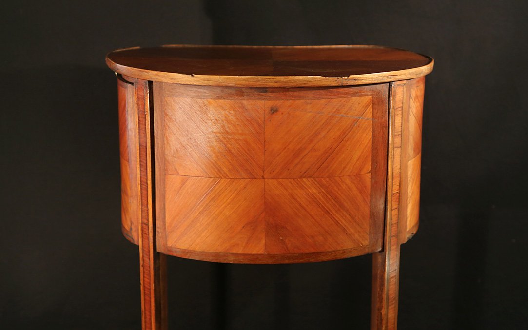 Louis XVI Inlaid Pedestal Table, 18th Century-photo-2