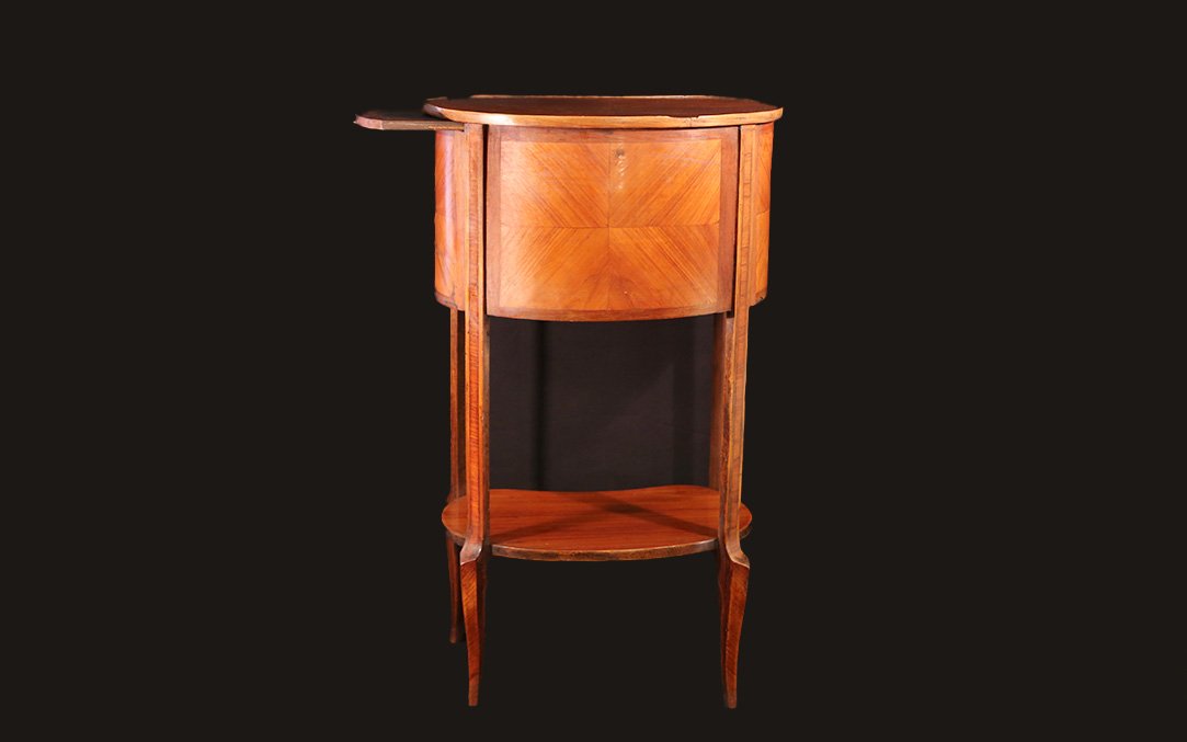 Louis XVI Inlaid Pedestal Table, 18th Century-photo-4