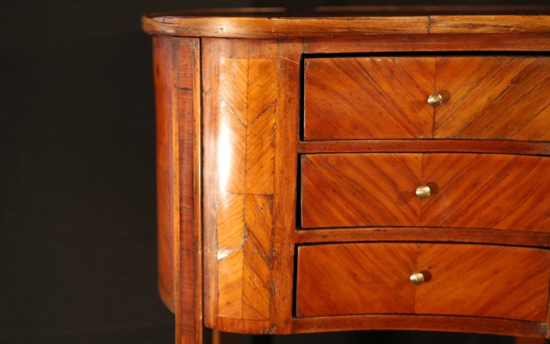 Louis XVI Inlaid Pedestal Table, 18th Century-photo-7