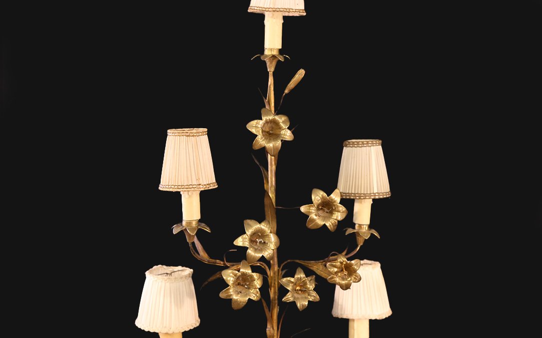 candélabre en bronze, 7 lumières -photo-4