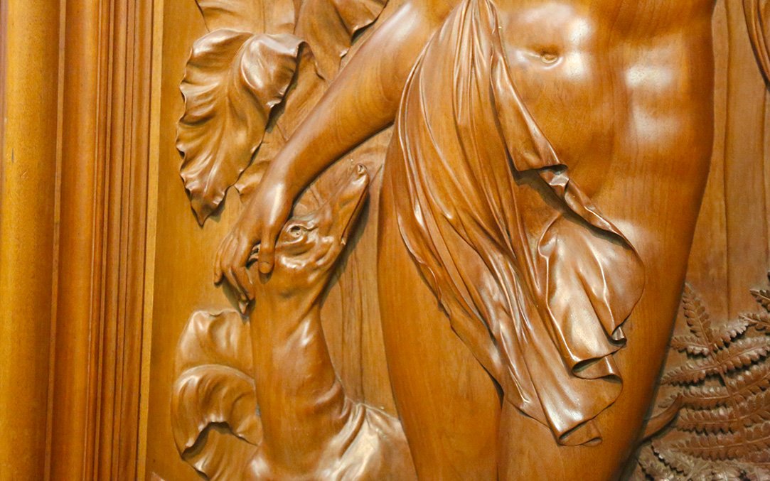 Large High Relief, Diana The Huntress, Walnut-photo-4