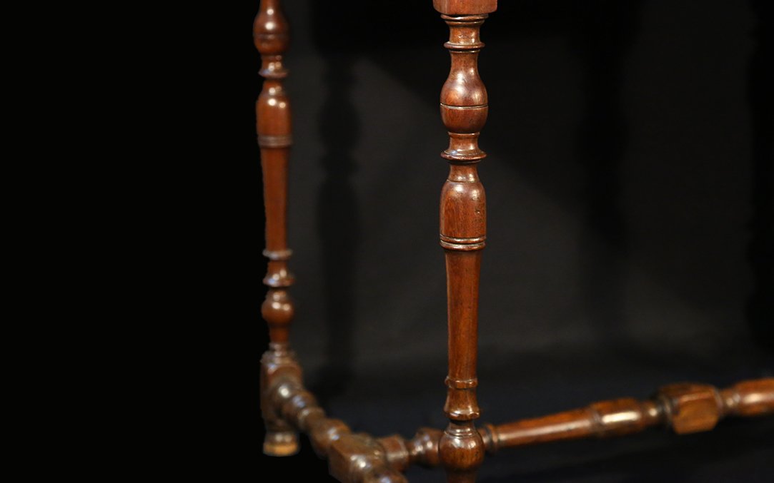 Louis XIII Small Table, Walnut, 17th Century-photo-1