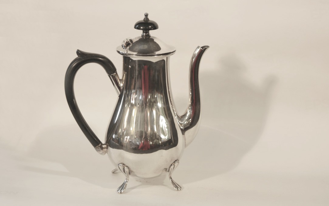 Coffee Pot, Chocolate Pot, Silver-plated Metal