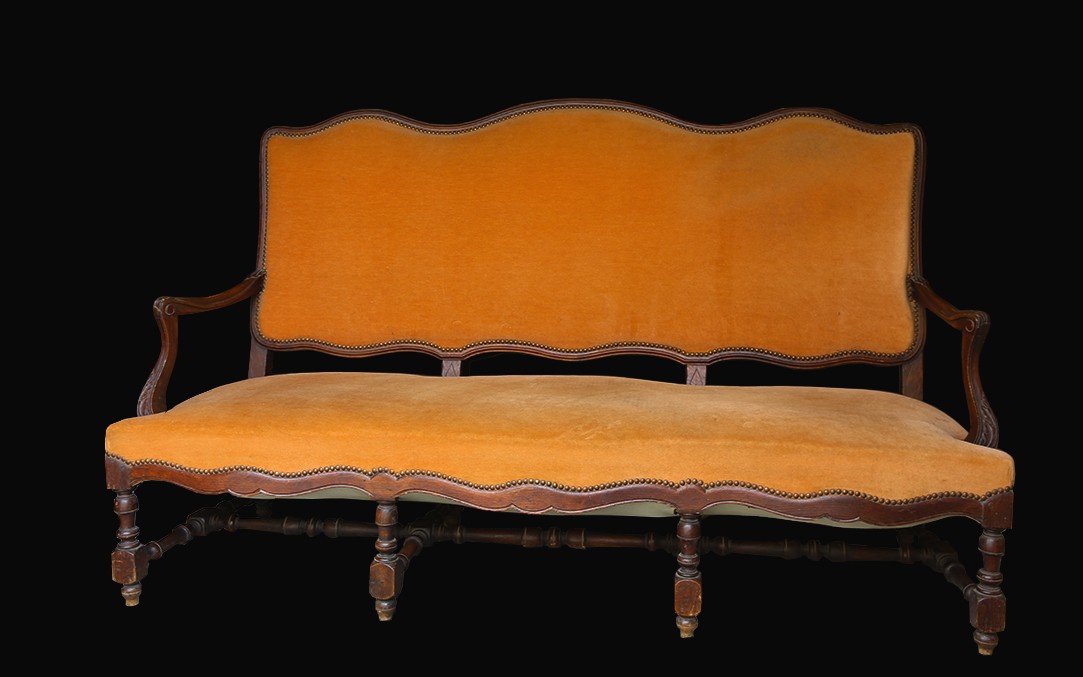 Banquette Louis XIII, Chêne, XVIIème Siècle