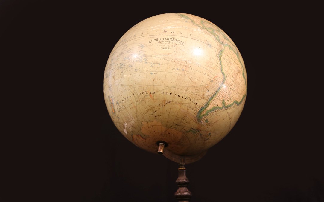 Globe "Lebègue & Cie, Paris" XIXème (Diam.33cm) -photo-1