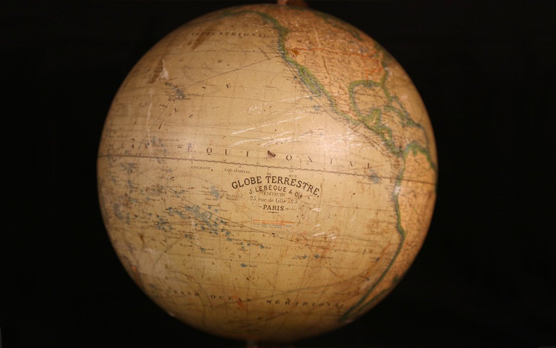 Globe "Lebègue & Cie, Paris" XIXème (Diam.33cm) -photo-5
