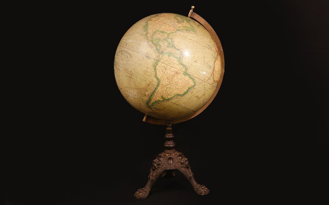 Globe "Lebègue & Cie, Paris" XIXème (Diam.33cm) -photo-8