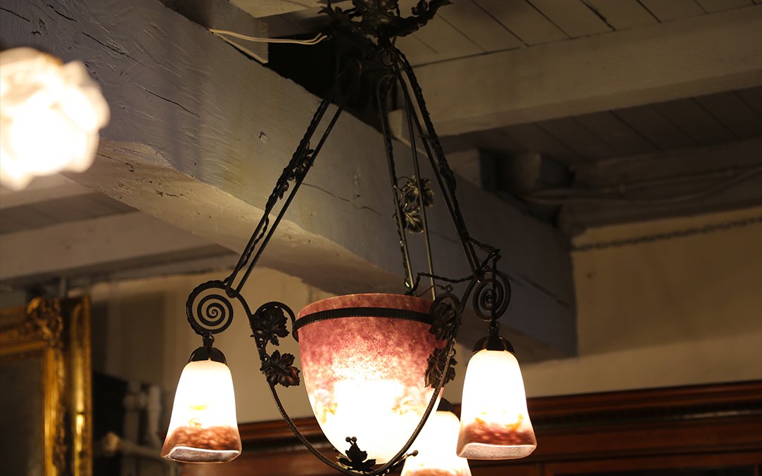 1900s Pâte De Verre Chandelier-photo-3