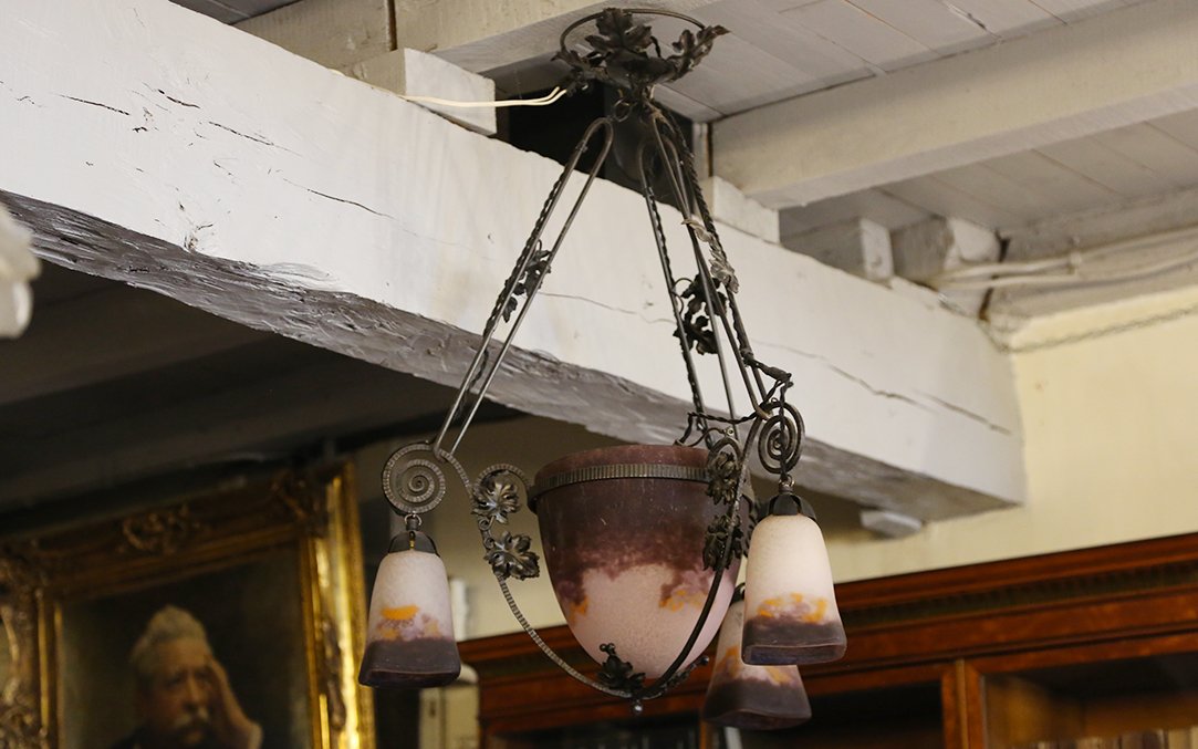 1900s Pâte De Verre Chandelier-photo-4