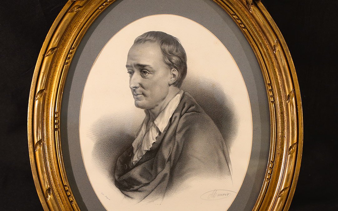 Portrait de Diderot, gravure, papier -photo-2