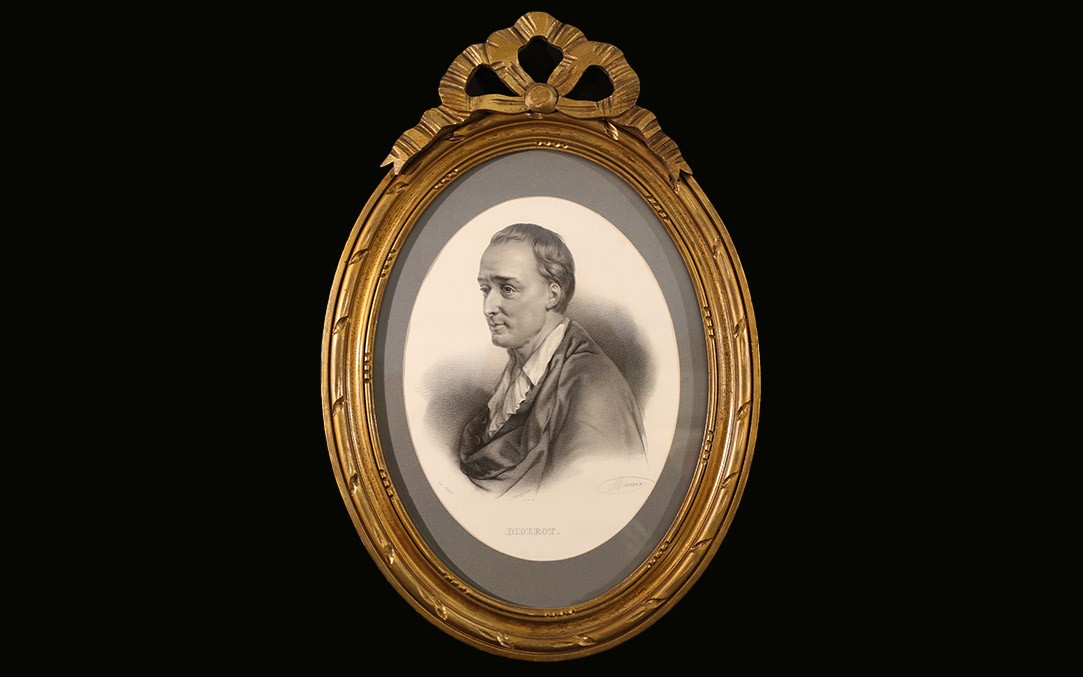 Portrait de Diderot, gravure, papier 