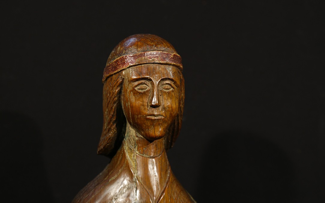 Romanesque Statue, Saint Apolline, (15th Century)-photo-2