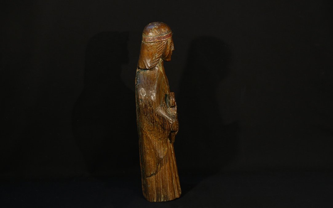 Romanesque Statue, Saint Apolline, (15th Century)-photo-1