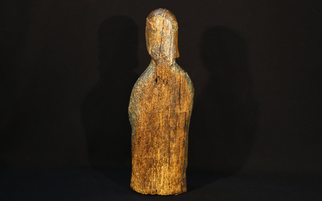 Romanesque Statue, Saint Apolline, (15th Century)-photo-3