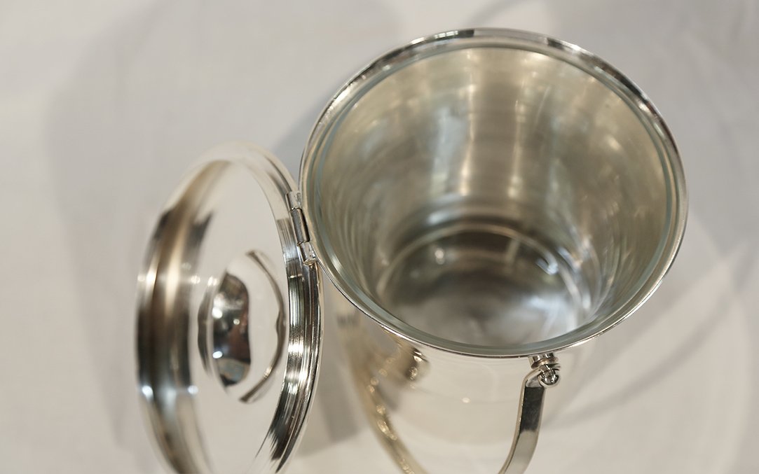 Silver Metal Ice Bucket-photo-3