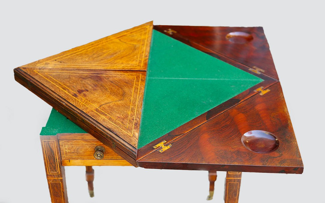 Games Table, Rosewood, 19th Century-photo-2