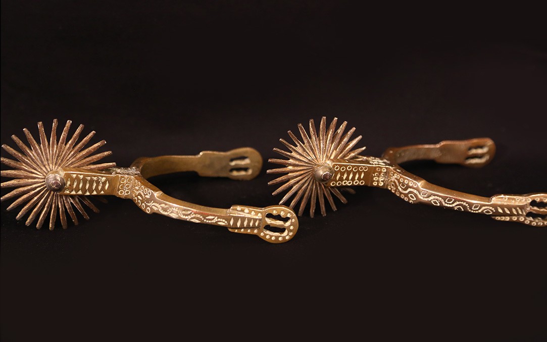 Paire d'éperons en bronze, XIXᵉ 