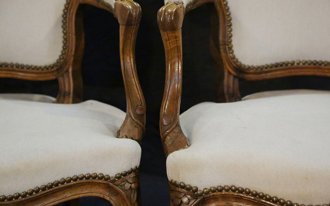 Pair Of Louis XV Period Cabriolets-photo-2