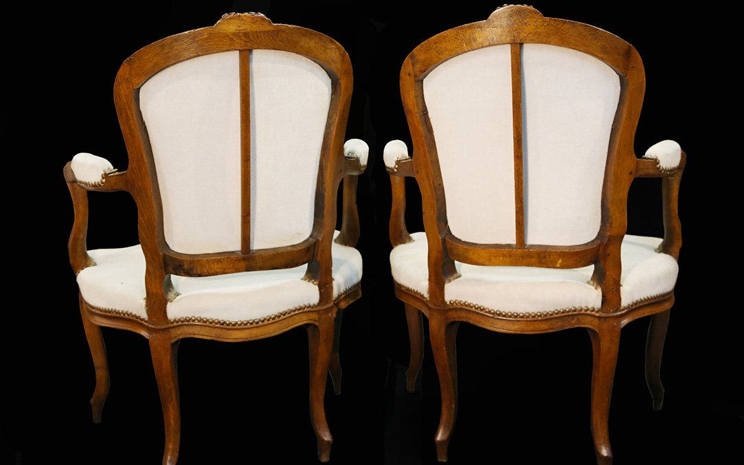 Pair Of Louis XV Period Cabriolets-photo-2