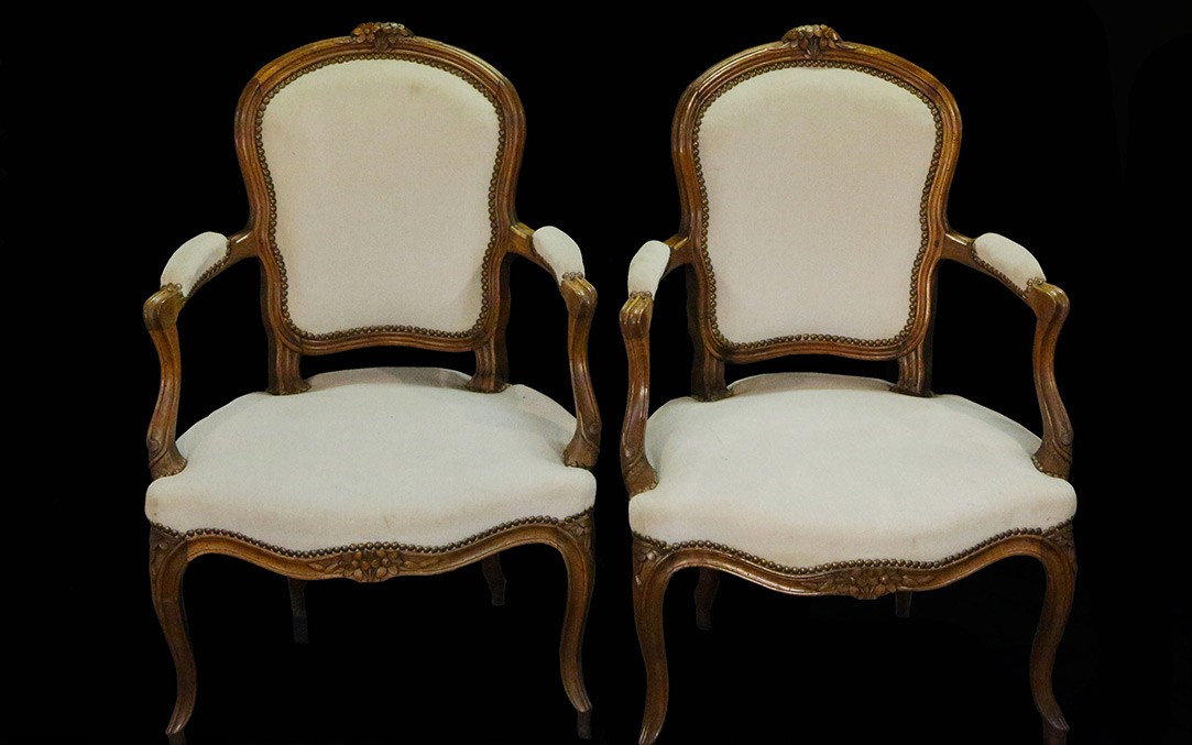 Pair Of Louis XV Period Cabriolets