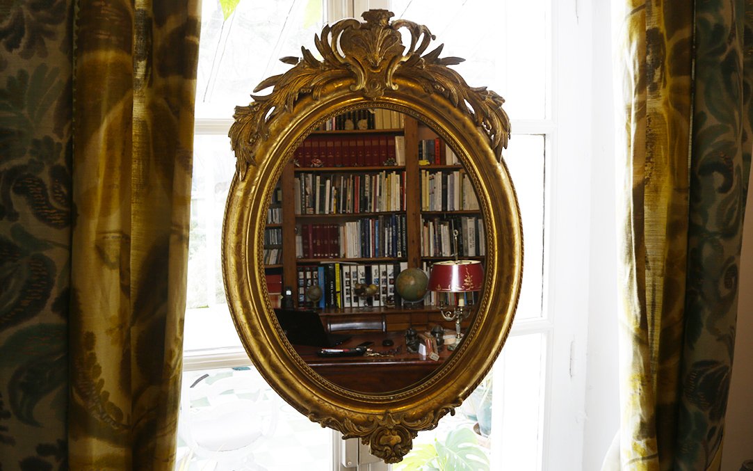 Wall Mirror, Gilded Wood, 19th Century (64 X 90 Cm)-photo-5