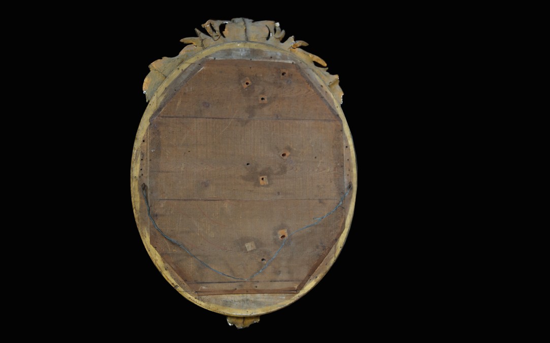 Wall Mirror, Gilded Wood, 19th Century (64 X 90 Cm)-photo-7