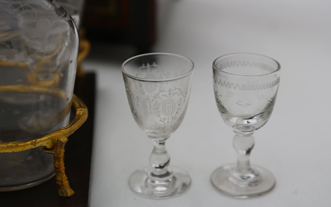 Charles X Liqueur Cellar, Crystal And Marquetry-photo-4
