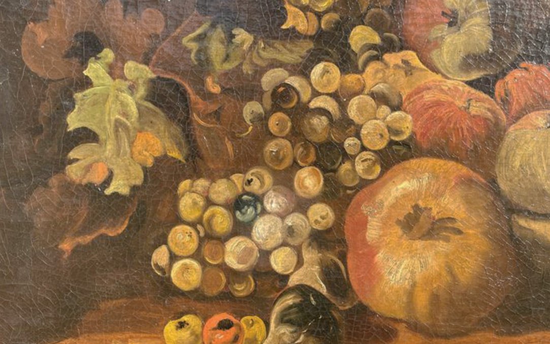 Huile Sur Toile, Nature Morte Aux Fruits, XVIIIème-photo-2