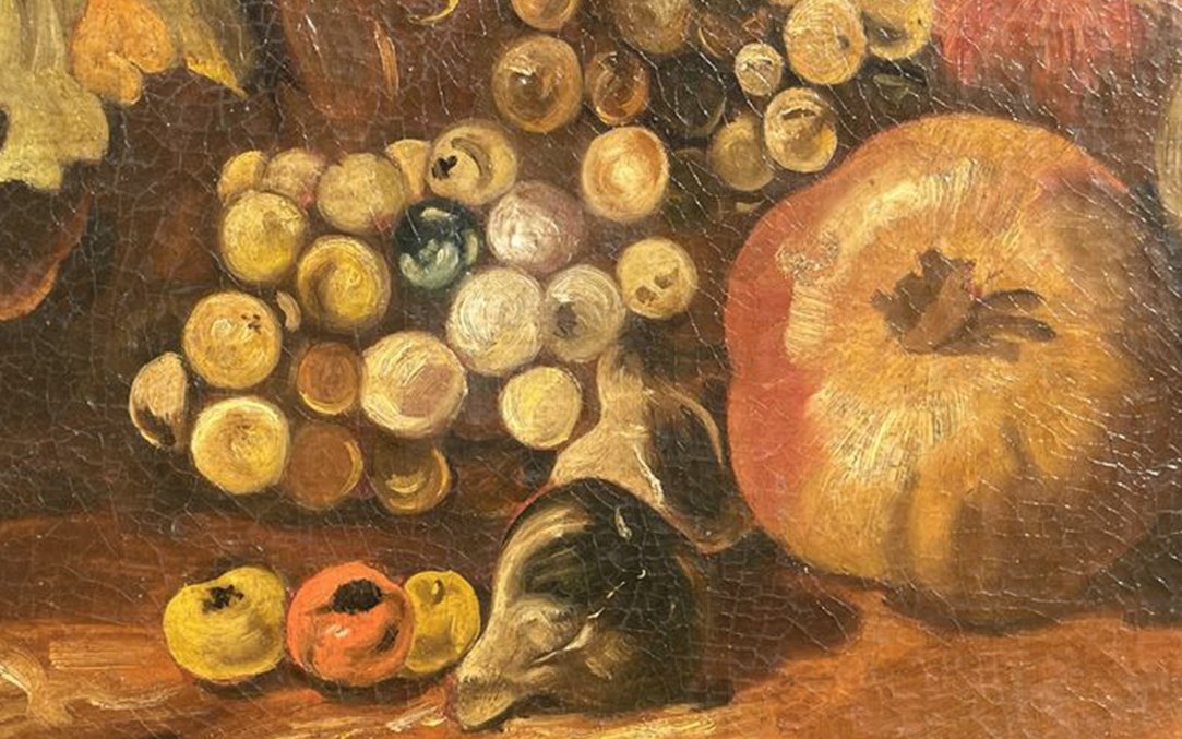 Huile Sur Toile, Nature Morte Aux Fruits, XVIIIème-photo-5