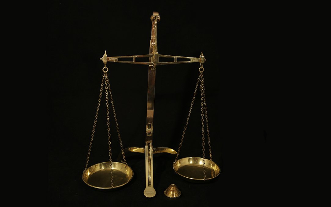 Confectioner's Scale, Trebuchet, Brass, 19th Century-photo-3