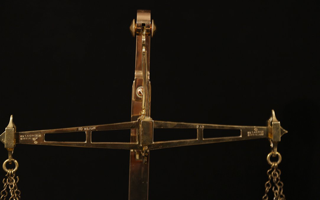 Confectioner's Scale, Trebuchet, Brass, 19th Century-photo-4