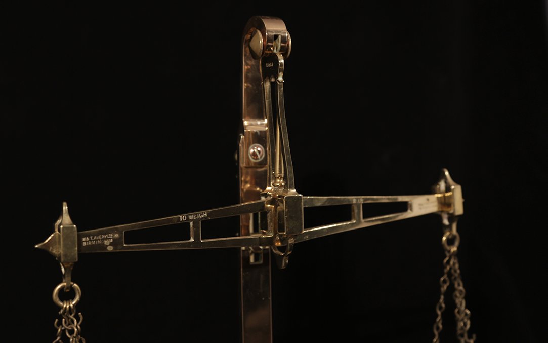 Confectioner's Scale, Trebuchet, Brass, 19th Century-photo-1