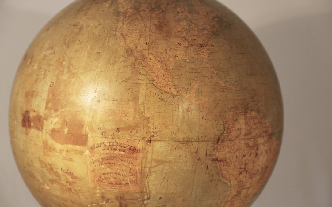 Large Globe (50 Cm In Diameter), Bonnefond, 19th Century -photo-4